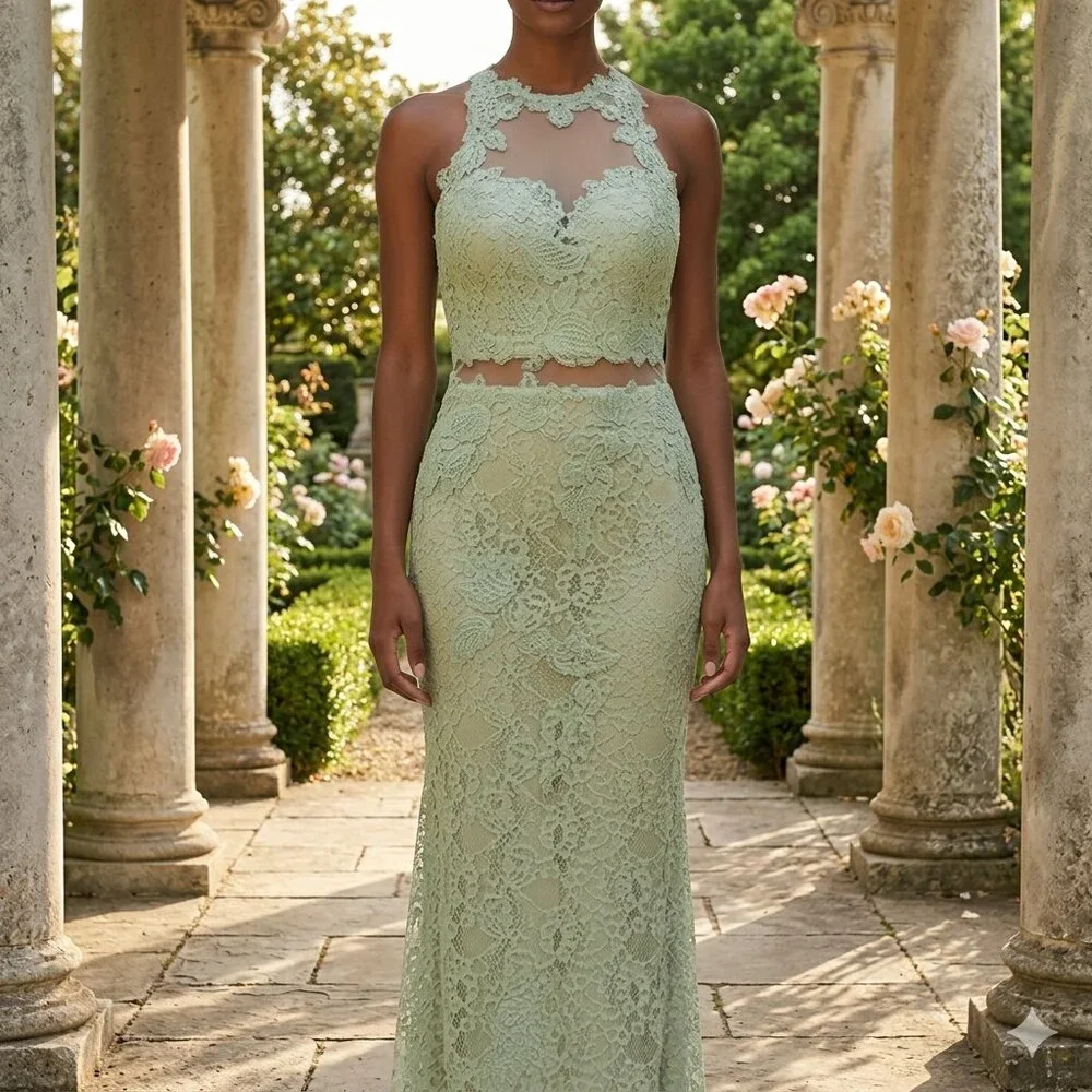 Cinderella Divine Mint Green Maxi Long Evening Dress Prom Wedding Party - Picture 3 of 12